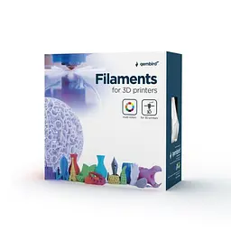 Пластик для 3D друку Gembird, PLA, сріблястий, 1.75 мм, 1 кг (3DP-PLA1.75-01-S)