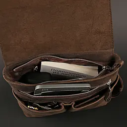 Чоловіча шкіряна сумка SHVIGEL 25,5х23х4,5 см sum0012623 - мініатюра 4