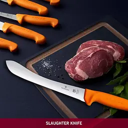 Ніж м'ясника Victorinox SWIBO 21см жовтий 5.8426.21 - мініатюра 4