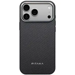 Чохол PC Pitaka with MagSafe для Apple iPhone 17 Pro Max (6.9) Black / Grey - мініатюра 2