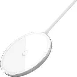 Бездротовий зарядний пристрій Baseus Simple Xiaomini Magnetic WXJK-F02 White - мініатюра 3