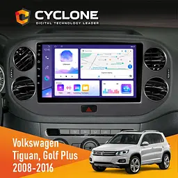 Штатна магнітола Volkswagen Tiguan, Golf Plus 2008-2016 Black Cyclone C10-011 4x64, DSP Cyclone (НФ-00006720)