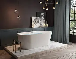 Ванна акрилова окремостояча Rea Milano 170x73 white REA-W2001, Білий - мініатюра 2