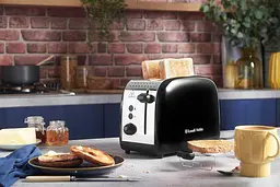 Тостер Russell Hobbs Colours Plus 1600 Вт нержав. підігрів розморозка чорний - мініатюра 4