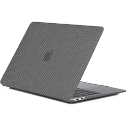 Чохол-накладка для MacBook Air 13,3 2018 (A2337/A1932/A2179), чорний, LikeCarbon, з карбоновим покриттям, з вентиляційними отворами, доступ до всіх портів і роз"ємів, протиковзкі ніжки, для макбука, ArmorStandart (ARM68157)