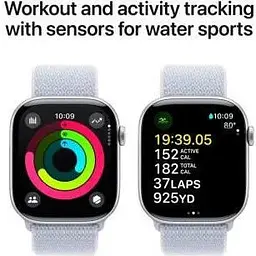 Смарт-годинник Apple Watch Series 10 GPS 46mm Silver Aluminum Case w. Blue Cloud Sport Loop (MWWN3) - мініатюра 4