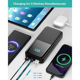 Портативний зарядний пристрій надвисока ємність 36000 mAh 20 Вт швидка зарядка USB C вхід/вихід - мініатюра 7