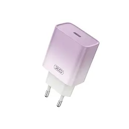 Мережевий зарядний пристрій XO CE18 (EU) PD30W USB-C fast charging charger with Lightning cable Фіолетовий - мініатюра 5