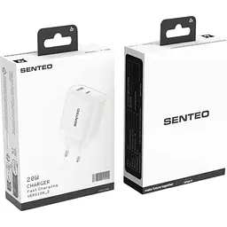 Мережевий зарядний пристрій Senteo T-02 PD3.0+QC3.0 20 Вт білий [175162] - мініатюра 2