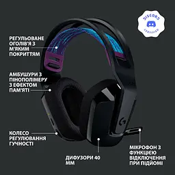 Навушники Logitech G535 Lightspeed Wireless Black (981-000972) - мініатюра 6