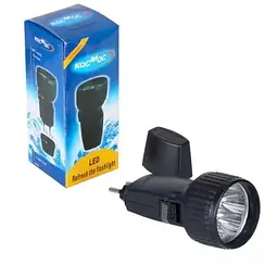 Ручний акумуляторний LED-ліхтар "Космос" у чорному кольорі