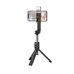 Селфі-монопод Hoco Treasure aluminum alloy fill light Gimbal version live broadcast support K15 Bluetooth - мініатюра 2