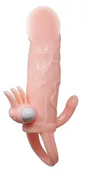 Подовжуюча насадка з вібрацією Brave Men Vibrating Sleeve Flesh LyBaile BI-026223 88025 - мініатюра 3