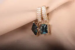 Сережки з топазом London Blue S-0096 - мініатюра 5