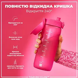 Пляшка для води ION8 750 мл (ЕКО пляшка) BPA Free Pink (I8RF750PIN) - мініатюра 4