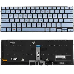 Клавіатура для ноутбука ASUS (UX392 series) сріблястий rus без кадру підсвічування клавіш