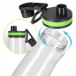 Пляшка для води 4FIZJO спортивна 850 мл Green (P-5905973403801) - мініатюра 8