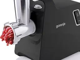 Gorenje М'ясорубка, 1700Вт, 2,3кг/хв, 2 решітки, пластик/метал, чорний - мініатюра 7