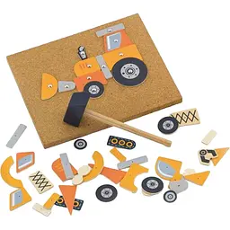 Набір для творчості Viga Toys Дерев'яний колаж Будівельна техніка (50336) - мініатюра 2