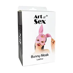 Шкіряна маска Зайчика Art of Sex - Bunny mask, колір Лавандовий - мініатюра 5