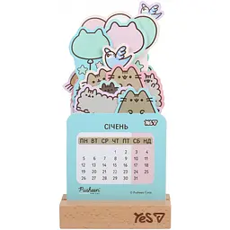 Календар Yes Pusheen настільний формовий на підставці на 2026 рік 10.6х23.5 см (270265)