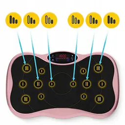 Віброплатформа для тренувань 4FIZJO Ultra+ з пультом та еспандерами Black/Pink (P-5905973402880) - мініатюра 4