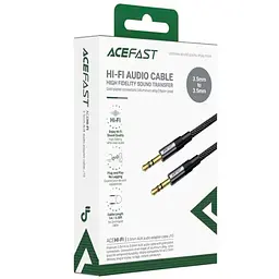 Аудіо кабель Aux Acefast J10 (1m) Black - мініатюра 4