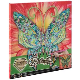 Алмазна картина-мозаїка Grafix Метелик 30х30 см (260009) - мініатюра 3