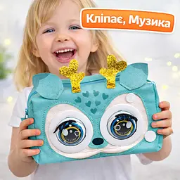 Сумочка дитяча інтерактивна KSY музика, рухи, реагує на дотик, кліпає (бірюзова) - мініатюра 2