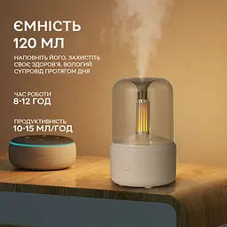 Зволожувач повітря портативний DQ-702 аромадифузор електричний Kinscoter 9,5х9,5х15 см hoz0012402 - мініатюра 3
