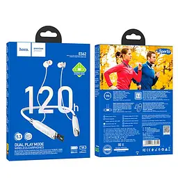 Навушники бездротові Hoco ES62 Pretty neck-hang BT5.3 earphones, TF 32GB, 800mAh, 120h, 96 см, gray - мініатюра 4
