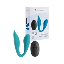 Вібратор S Pleasures Premium Delight 7.5 см бірюзовий - мініатюра 3