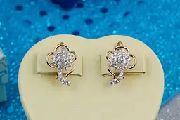 Сережки Xuping Jewelry родована кульбабка 1,5 см золотисті - мініатюра 5