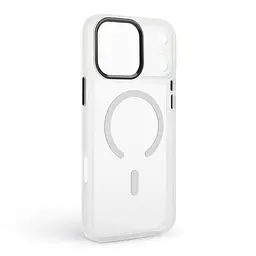 Чехол Apple iPhone 17 Pro, Unit MagSafe, белый, прозрачный, MagSafe, противоударный, магнитный, панель-накладка с поддержкой MagSafe, с поддержкой беспроводной зарядки, TPU+PC, защита всего корпуса, ударопрочный, ArmorStandart (ARM90587)