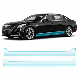 Антигравійна захисна бронеплівка за лекалами для Cadillac CT6 I 2016-2018 - нижня зона кузова пороги
