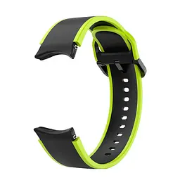Браслет Double Line для Samsung Galaxy Watch 6 Classic 43mm 6 Classic 47mm - чорно-зелений ширина кріплення 20мм силікон Watchbands (W12-5WB81966105) - мініатюра 3