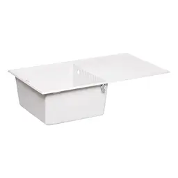 Кухонна мийка Lidz 860x500/240 WHI-01 (LIDZWHI01860500240) - мініатюра 4