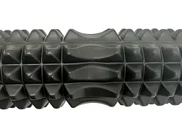 Масажний ролик EasyFit Grid Roller 33 см v.1.2 Чорний (EF-2022-BK) - мініатюра 3