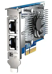 Мережева карта QNAP Dual-port RJ45 10GbE network expansion card PCIe 3.0 x4 (QXG-10G2T-X710) - мініатюра 6