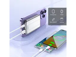 Зовнішній акумулятор (Power Bank) Choetech B655 MagSafe 5000 mAh Silver (6932112104779) - мініатюра 7