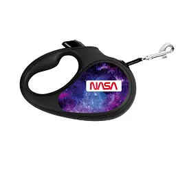 Повідець-рулетка для собак Waudog R-leash малюнок NASA21 L до 50 кг 5 м світловідбивна стрічка