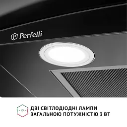 Витяжка декоративна зі склом Perfelli GRASSI 6HMB NERO - мініатюра 4
