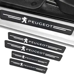 Захисна плівка накладка на пороги для Peugeot Чорний Карбон 4 шт