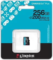 Карта пам'яті Kingston MicroSDXC 256GB Canvas Go! Plus class 10 UHS-I U3 V30 A2 (SDCG4/256GBSP) - мініатюра 3