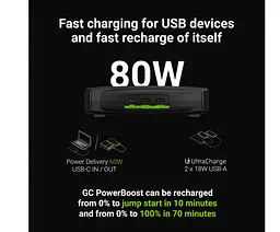 Пуско-зарядний пристрій / стартер / Powerbank Green Cell PowerBoost 2000А 60W - мініатюра 6