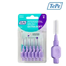Міжзубна щітка TePe Extra Soft фіолетолва (1.1мм), 6 шт - мініатюра 2
