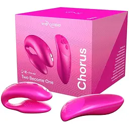 Смарт-вібратор для пар We-Vibe Chorus Cosmic Pink сенсорне керування вібраціями стисненням пульта - мініатюра 8