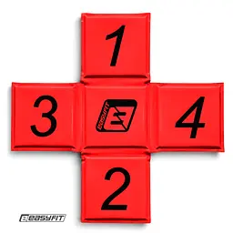 Крос-мат для стрибків EasyFit спортивний складаний (червоний)