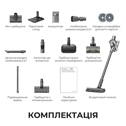 Бездротовий пилосос Dreame R20 Aqua - мініатюра 14