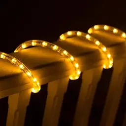 Світлодіодна гірлянда Дюралайт у шлангу 50м з перехідником Золотий - мініатюра 4